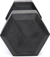 2x #DoYourFitness Dumbbell hexa  / zeshoekige gewichten van 100% ijzer met rubberen omhulsel - 22,5 kg