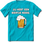 Jij Hebt Een Biertje Nodig T-Shirt | Bier Kleding | Feest | Drank | Grappig Verjaardag Cadeau | - Blauw - XL
