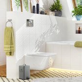 Relaxdays pedaalemmer 3 liter - prullenbak retro - badkamer afvalbak - softclose - Lichtgrijs