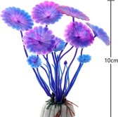 Aquariumplant blauw roze blaadjes - 10 cm - plastic