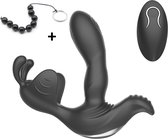 TipsToys Anaal Vibrator Prostaat - Klopfunctie Buttplug Zwart