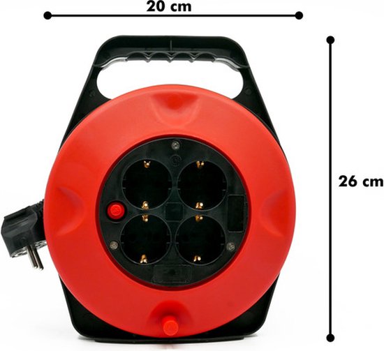Kabelhaspel PR 4002 voor 63A krachtstroom verlengkabels