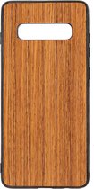 Samsung S10 PLUS Teak Houten GSM / Telefoon Hoesje - Shockproof TPU Case