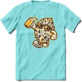 Hopman T-Shirt | Bier Kleding | Feest | Drank | Grappig Verjaardag Cadeau | - Licht Blauw - XL