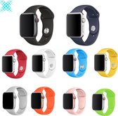 MY PROTECT® Multipack Siliconen Sportbandje Voor Apple Watch Series 1/2/3/4/5/6/7/8/SE/Ultra 42/44/45/49mm Horloge Bandje - Multicolor