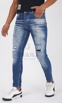 CHARJ JEANS 1562- HEREN JEANS - SPIJKERBROEK - SKINNY FIT - PREMIUM STREET FASHION - BLAUW