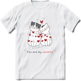 You Are My Sweety - Valentijn T-Shirt | Grappig Valentijnsdag Cadeautje voor Hem en Haar | Dames - Heren - Unisex | Kleding Cadeau | - Wit - XXL