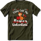 They Call Me Romeo - Valentijn T-Shirt | Grappig Valentijnsdag Cadeautje voor Hem en Haar | Dames - Heren - Unisex | Kleding Cadeau | - Leger Groen - XL