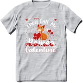 They Call Me Romeo - Valentijn T-Shirt | Grappig Valentijnsdag Cadeautje voor Hem en Haar | Dames - Heren - Unisex | Kleding Cadeau | - Licht Grijs - Gemaleerd - S