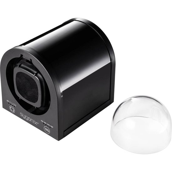 OUTLETISSIMO® Automatische horlogeopwinder van zwart kunstleer met