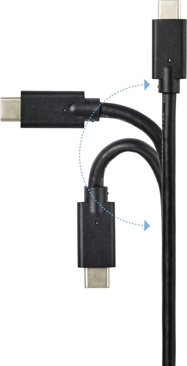 Renkforce RF-4531576 USB-kabel USB 3.2 Gen2x2 USB-C stekker 2.00 m Zwart Afgeschermd