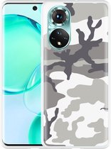 Honor 50 Hoesje Army Camouflage Grey - Designed by Cazy