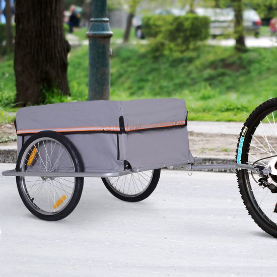 Homcom - Remorque vélo remorque de transport pour vélo pliable 70L