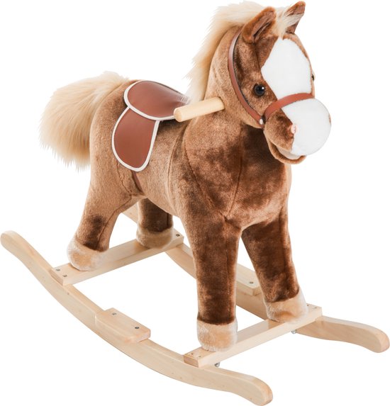 Homcom cheval à bascule bébé en peluche animal à bascule animal à bascule  speelgoed en... | bol.com