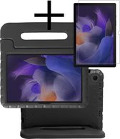Hoesje Geschikt voor Samsung Galaxy Tab A8 Hoesje Kinderhoes Shockproof Hoes Kids Case Met Screenprotector - Zwart