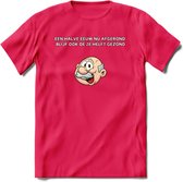 Een halve eeuw nu afgerond T-Shirt | Grappig Abraham 50 Jaar Verjaardag Kleding Cadeau | Dames – Heren - Roze - XXL