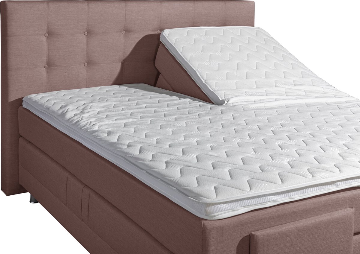 Anno 1588 Elektrische Boxspring LUXA - Pocketvering - Luxe Topper - Oud Roze - 160x200 cm - Inclusief Montage + Dekbed en Kussens thumbnail 5