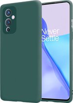 Shieldcase OnePlus 9 siliconen hoesje - donkergroen