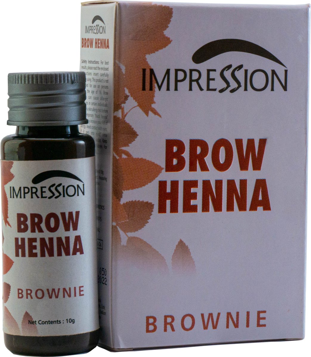 Impression Henna Wenkbrauwverf | Brownie | Brow Henna | Goed voor meer dan 20 behandelingen