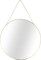 Hangende spiegel goud rond XL - 55 x 0,4 x 55 cm - Mirror gold XL