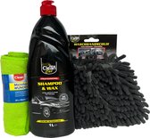 Autowas basis+ set- Exterieur - Autowas Shampoo - Wash mit- Microvezel doek - Emmer - Extra Geconcentreerde Shampoo