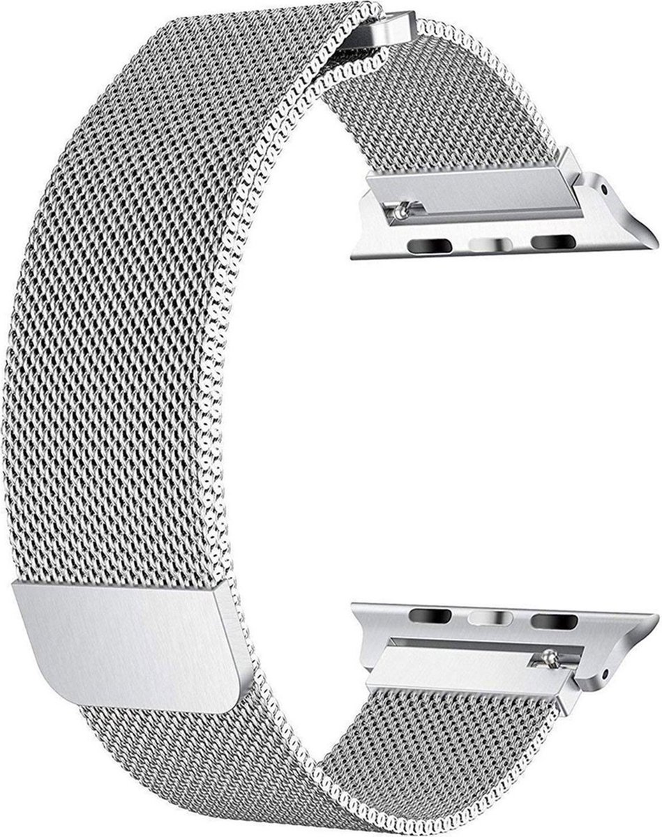 Technow Milanees Magnetic loop geschikt voor Garmin Vivomove Sport Bandje - Zilver