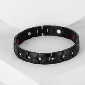 MAGNETOX - Helende Armband 'Bohdi' - Magneet Armband - Gezondheidsarmband - Magnetische Armband - Dames - Zwart