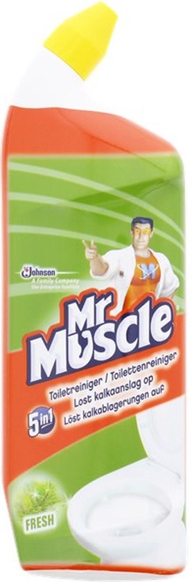 Mr Muscle Toiletreiniger fresh - Oranje / Wit - Kunststof - 750 ml - Set van 2 - Schoonmaken - Reinigen - Toilet - Toilettenreiniger