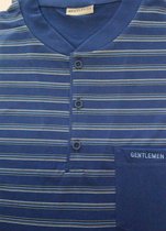 Gentlemen heren pyjama Single jersey, Maat 4XL, Streep azul, Knoop