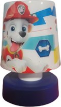 Nachtlampje druklamp Paw Patrol Jongens - Blauw / Multicolor - Kunststof - 8 x 8 x 12 cm - Lampje - Nachtlampje - Lamp - Licht