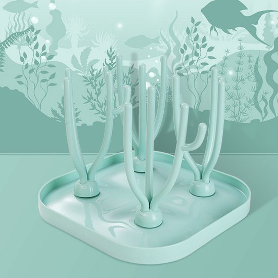 Flessen Droogrek - Baby Flessenrek - Afdruiprek Baby - Droogrek - Groen van Merkloos — afbeelding 4