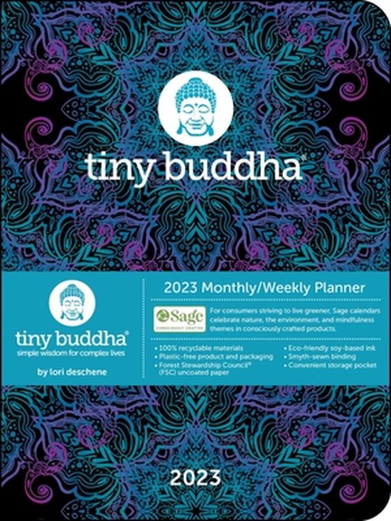 Tiny Buddha 12Month 2023 Monthly/Weekly Planner Calendar Simple