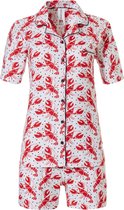 Rebelle - Lobster Lover - Shortama - Wit/Rood - Maat 48