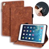 Apple iPad Pro 12.9 (2021) Hoes | Lederen iPad Book Case | Mandala Patroon | Bruin