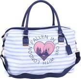 Blauw gestreepte tas - Fallen in love with London