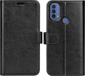 Motorola Moto E20 / E30 / E40 Hoesje - MobyDefend Wallet Book Case (Sluiting Achterkant) - Zwart - GSM Hoesje - Telefoonhoesje Geschikt Voor: Motorola Moto E40 / Moto E30