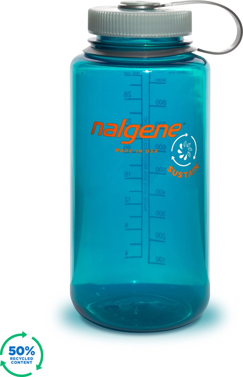 Nalgene Wide-Mouth Bottle - drinkfles - 32oz - BPA free - SUSTAIN - Trout Green