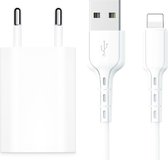 Oplader Kabel met USB Stekker - Geschikt voor Apple iPhone met Lightning Poort