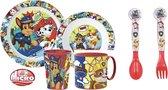 Paw Patrol servies 6-delig - Ontbijtset - Bord - Beker - Mok - Kom - Lepel - Vork