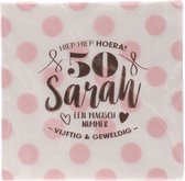 servetten Sarah 50 jaar luxe servetjes 20 stuks