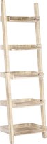 Medina Ladderkast 75x37x205 cm massief mangohout wit