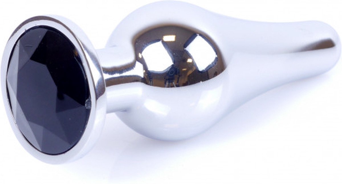 Goedkoopste Bossoftoys - 64-00074 - big Butt Plug - Silver - Anal - Black
