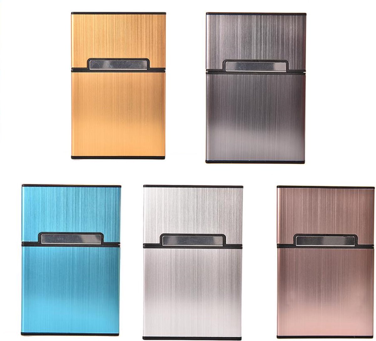 Goedkoopste Sigaretten Doosje - Rose - Aluminium - Sigaretten Houder/Hoesje - Weerbestendig - Stevig En Luxe Opbergdoosje