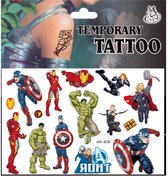 Marvel Avengers Tattoo voor Kinderen - Tattoos Kinderen - Spiderman Tattoos - Hulk Tattoo - Neptattoo - Tattoo Tijdelijk - Marvel Tattoo