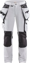 Blaklader Dames schildersbroek 4-weg stretch 7179-1645 - Wit/Donkergrijs - C50