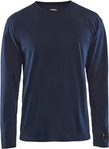 Blaklader Vlamvertragend T-shirt lange mouwen 3483-1737 - Marineblauw - 4XL