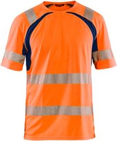 Blaklader T-shirt UV haute visibilité 3397-1013 - Oranje haute visibilité/Bleu marine - L