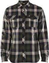 Blaklader Overhemd flanel 3299-1152 - Groen/Zwart - 4XL