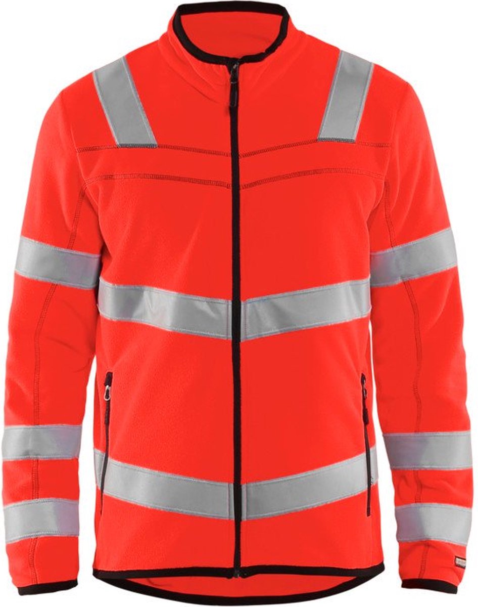 Blåkläder 4941-1010 Microfleecevest High Vis Fluor Rood maat 4XL