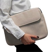 Melicertes - Faux Suede - Laptophoes / Notebook Sleeve - 14 inch - Beige